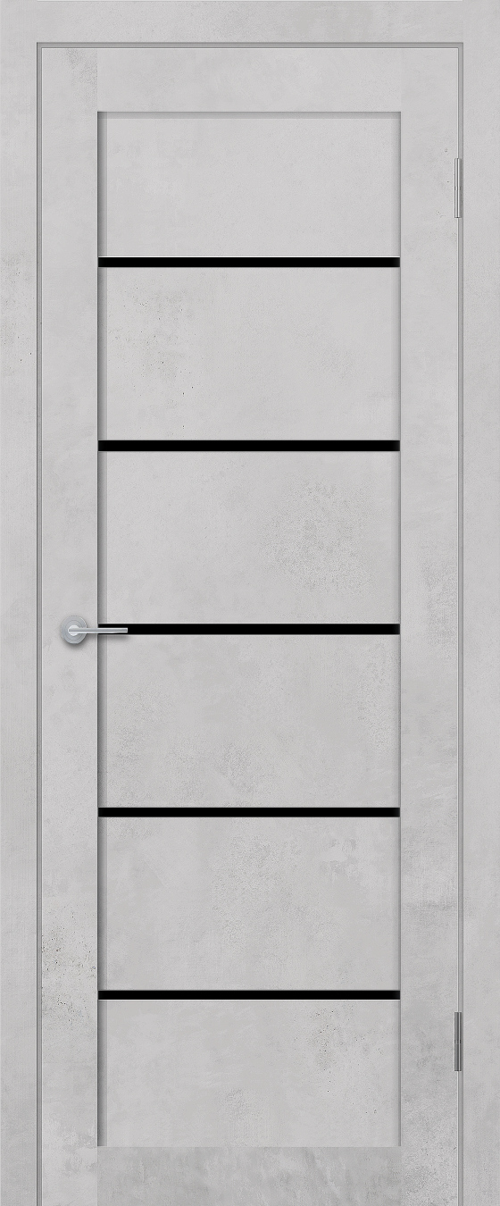 ST8 ДО черный лак 800*2000 Бетон белый